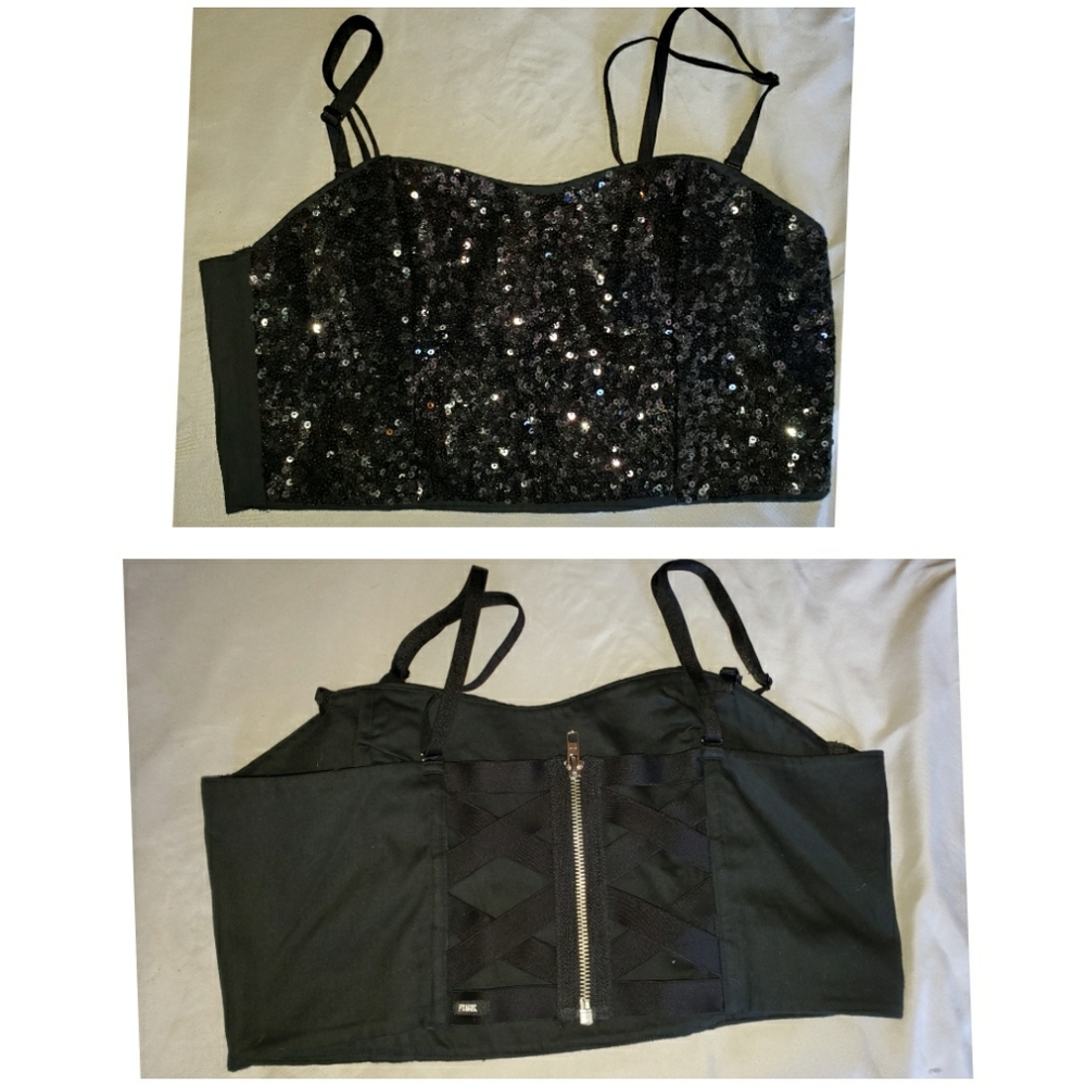 Victoria Secret Black sequin top size large